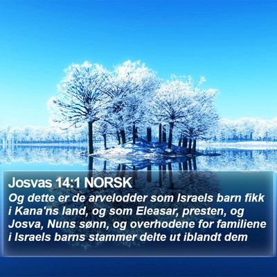 Josvas 14:1 NORSK Bible Verse Image