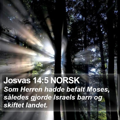 Josvas 14:5 NORSK Bible Verse Image