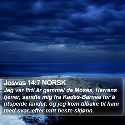 Josvas 14:7 NORSK Bible Verse Image
