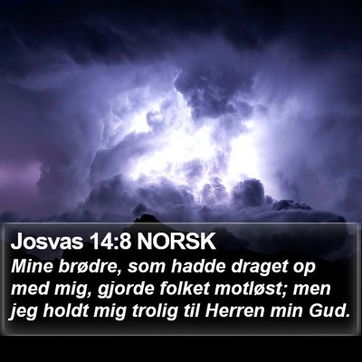 Josvas 14:8 NORSK Bible Verse Image