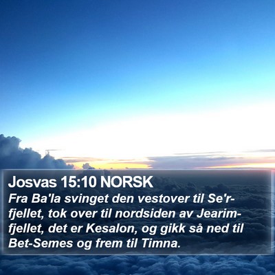 Josvas 15:10 NORSK Bible Verse Image