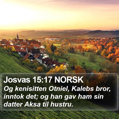 Josvas 15:17 NORSK Bible Verse Image