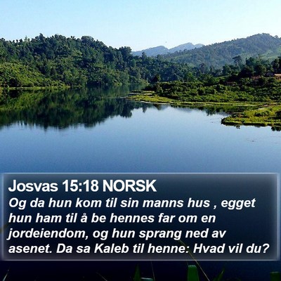Josvas 15:18 NORSK Bible Verse Image