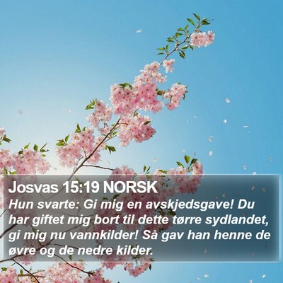 Josvas 15:19 NORSK Bible Verse Image