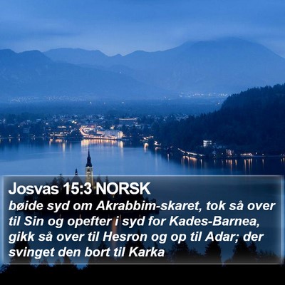 Josvas 15:3 NORSK Bible Verse Image