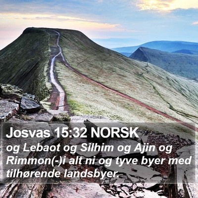 Josvas 15:32 NORSK Bible Verse Image