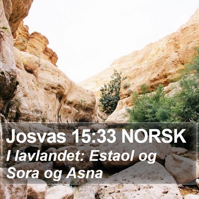 Josvas 15:33 NORSK Bible Verse Image