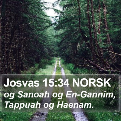 Josvas 15:34 NORSK Bible Verse Image