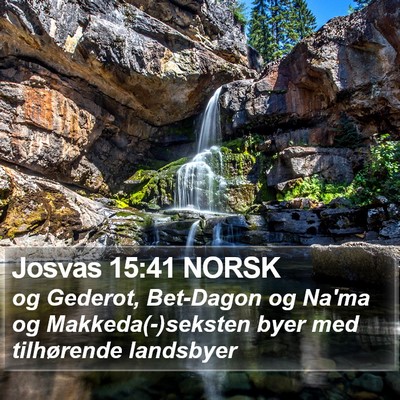 Josvas 15:41 NORSK Bible Verse Image