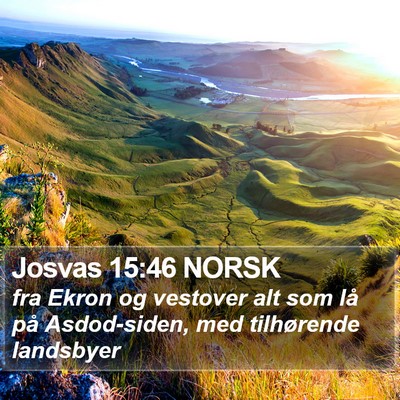 Josvas 15:46 NORSK Bible Verse Image