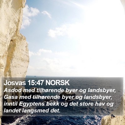 Josvas 15:47 NORSK Bible Verse Image