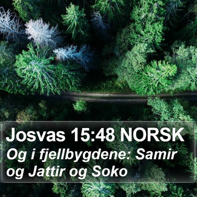 Josvas 15:48 NORSK Bible Verse Image