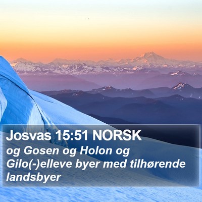 Josvas 15:51 NORSK Bible Verse Image
