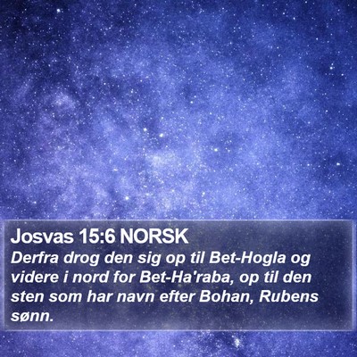 Josvas 15:6 NORSK Bible Verse Image