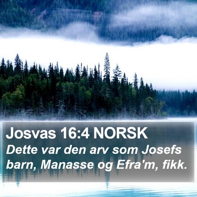 Josvas 16:4 NORSK Bible Verse Image