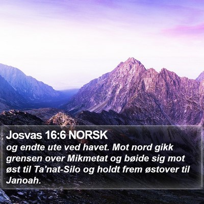 Josvas 16:6 NORSK Bible Verse Image