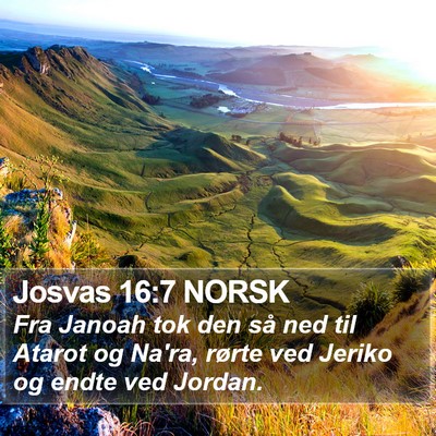 Josvas 16:7 NORSK Bible Verse Image
