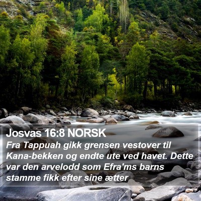 Josvas 16:8 NORSK Bible Verse Image