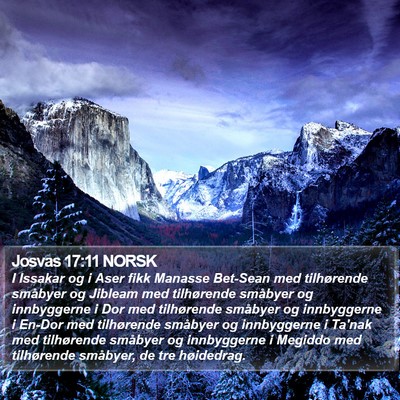 Josvas 17:11 NORSK Bible Verse Image