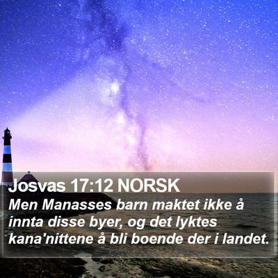 Josvas 17:12 NORSK Bible Verse Image