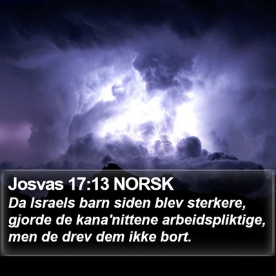 Josvas 17:13 NORSK Bible Verse Image