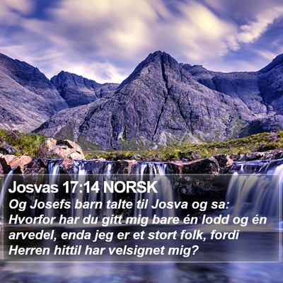 Josvas 17:14 NORSK Bible Verse Image