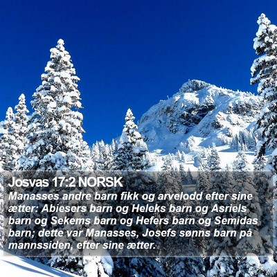 Josvas 17:2 NORSK Bible Verse Image
