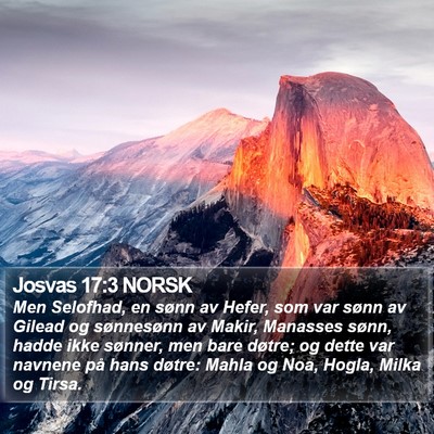 Josvas 17:3 NORSK Bible Verse Image