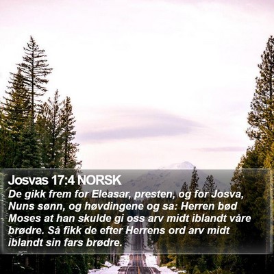 Josvas 17:4 NORSK Bible Verse Image