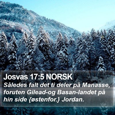 Josvas 17:5 NORSK Bible Verse Image