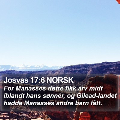 Josvas 17:6 NORSK Bible Verse Image