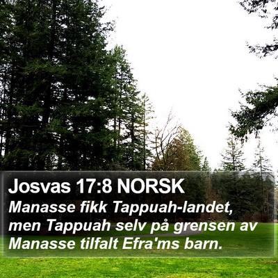 Josvas 17:8 NORSK Bible Verse Image