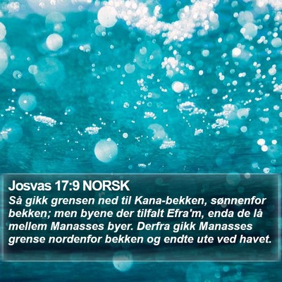 Josvas 17:9 NORSK Bible Verse Image