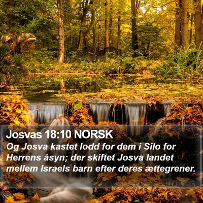 Josvas 18:10 NORSK Bible Verse Image