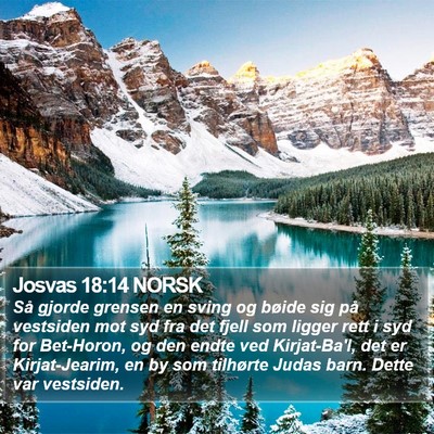 Josvas 18:14 NORSK Bible Verse Image