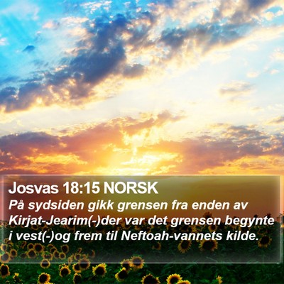 Josvas 18:15 NORSK Bible Verse Image