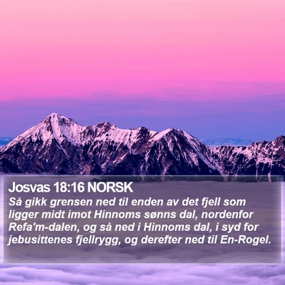 Josvas 18:16 NORSK Bible Verse Image