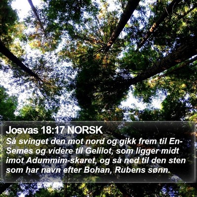 Josvas 18:17 NORSK Bible Verse Image