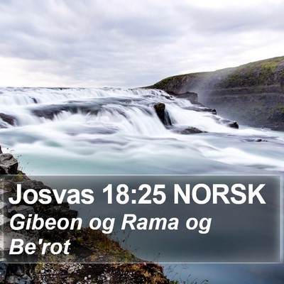 Josvas 18:25 NORSK Bible Verse Image