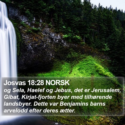 Josvas 18:28 NORSK Bible Verse Image