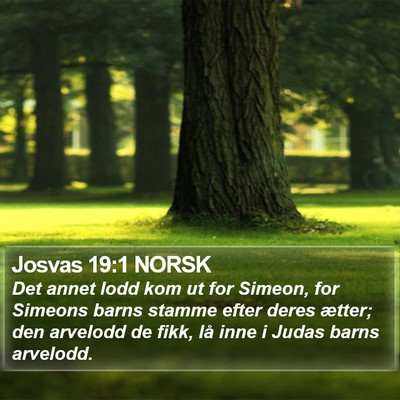 Josvas 19:1 NORSK Bible Verse Image