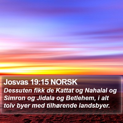 Josvas 19:15 NORSK Bible Verse Image