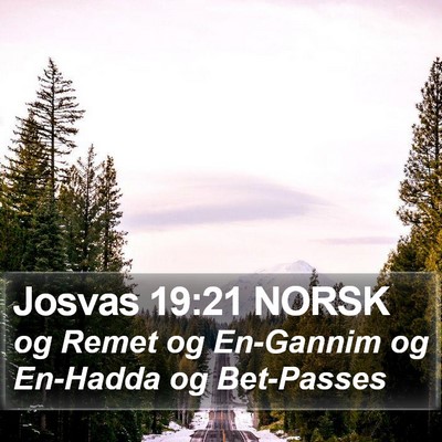 Josvas 19:21 NORSK Bible Verse Image