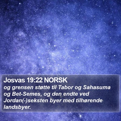 Josvas 19:22 NORSK Bible Verse Image