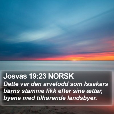Josvas 19:23 NORSK Bible Verse Image