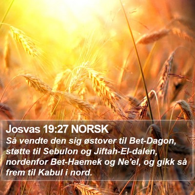 Josvas 19:27 NORSK Bible Verse Image
