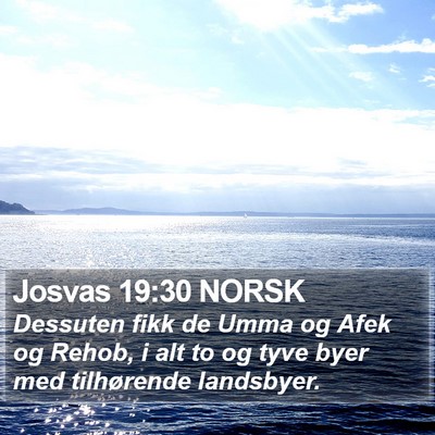 Josvas 19:30 NORSK Bible Verse Image