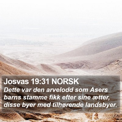 Josvas 19:31 NORSK Bible Verse Image
