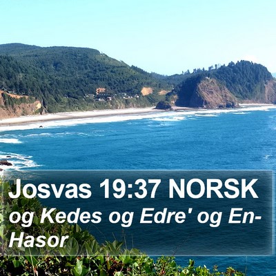 Josvas 19:37 NORSK Bible Verse Image