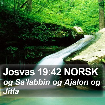 Josvas 19:42 NORSK Bible Verse Image